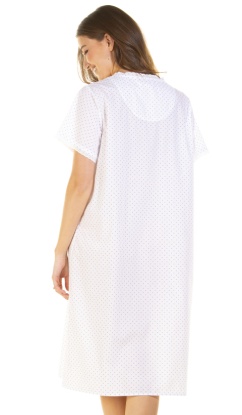 La Marquise Emily Dot Polycotton Short Sleeve Nightdress